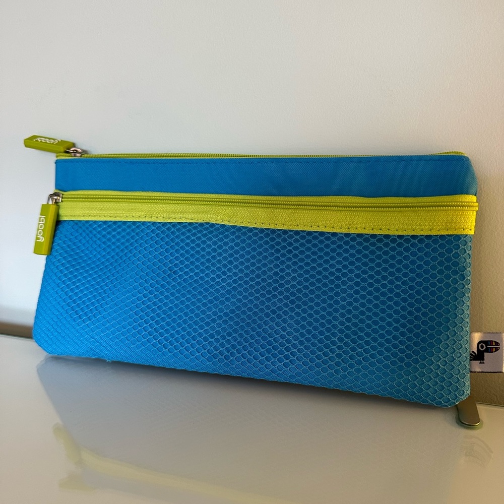 Blue and green Yoobi pencil case